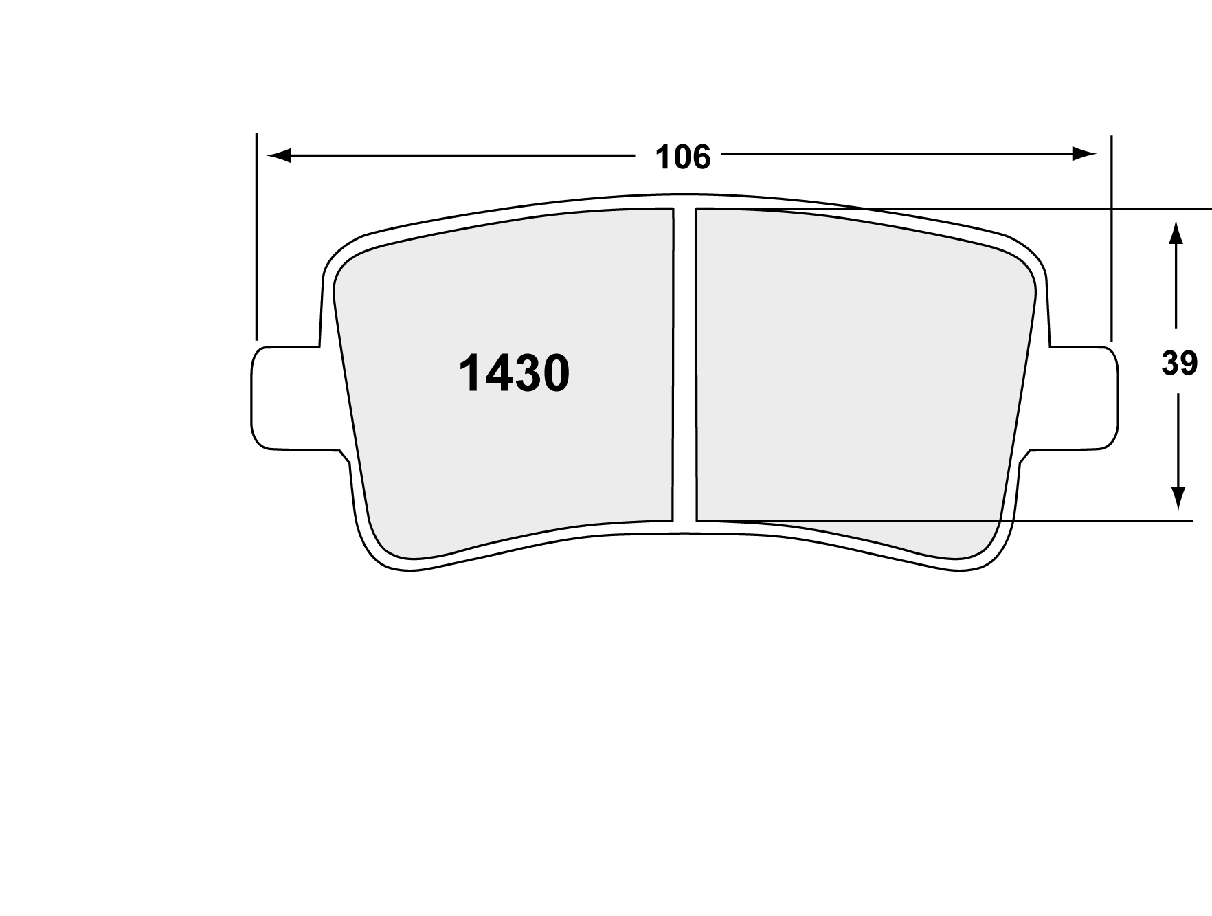 PFC 1430.22 Гальмівні колодки z-RATED CARBON METALLIC задні для CHEVROLET Impala 2014 Photo-1 