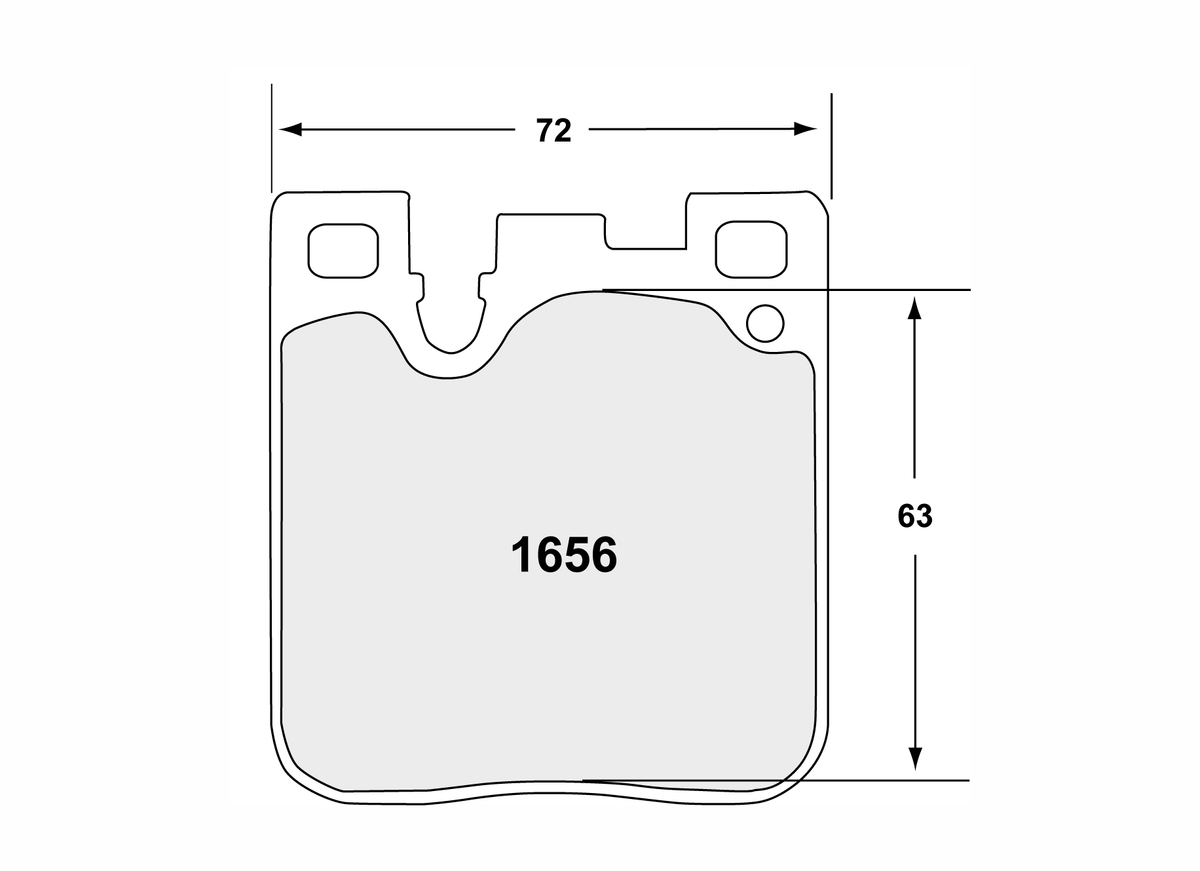 PFC 1656.11.16.44 Задні гальмівні колодки для BMW M3 (F80) / M4 (F82 / F83) / M2 (F87) Супорт Brembo (11 компаунд, 16 мм) Photo-0 