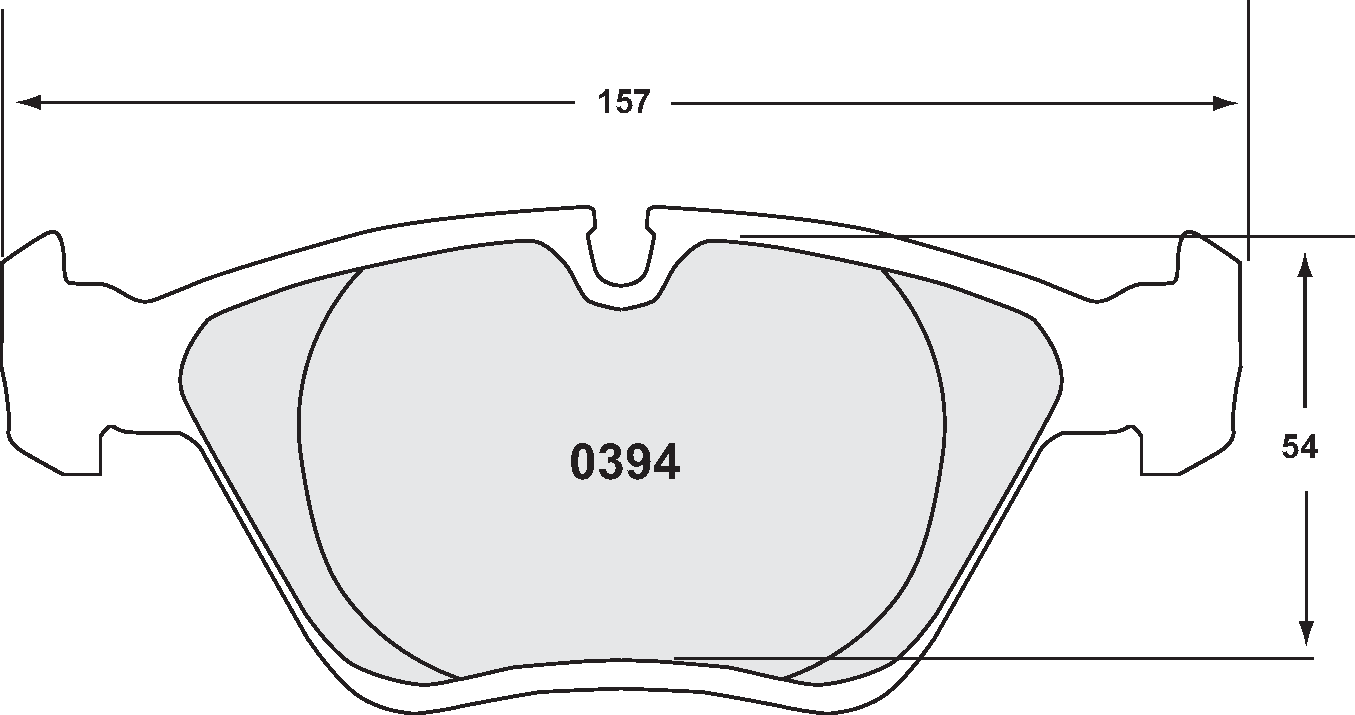 PFC 0394.11.20.44 гальмівні колодки передні RACE 11 CMPD 20mm для BMW 330i E46, M3 E36/ E46, M5 Photo-1 