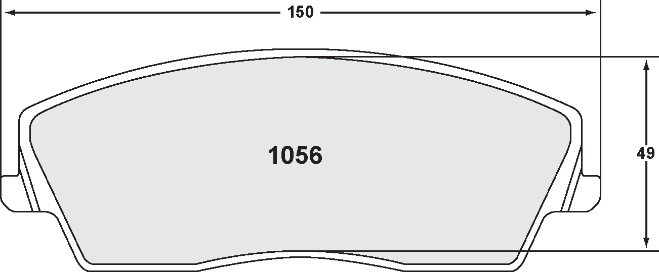 PFC 1056.22 Гальмівні колодки Z-RATED CARBON METALLIC передні для DODGE Charger LD Brakes (06-07) Photo-1 