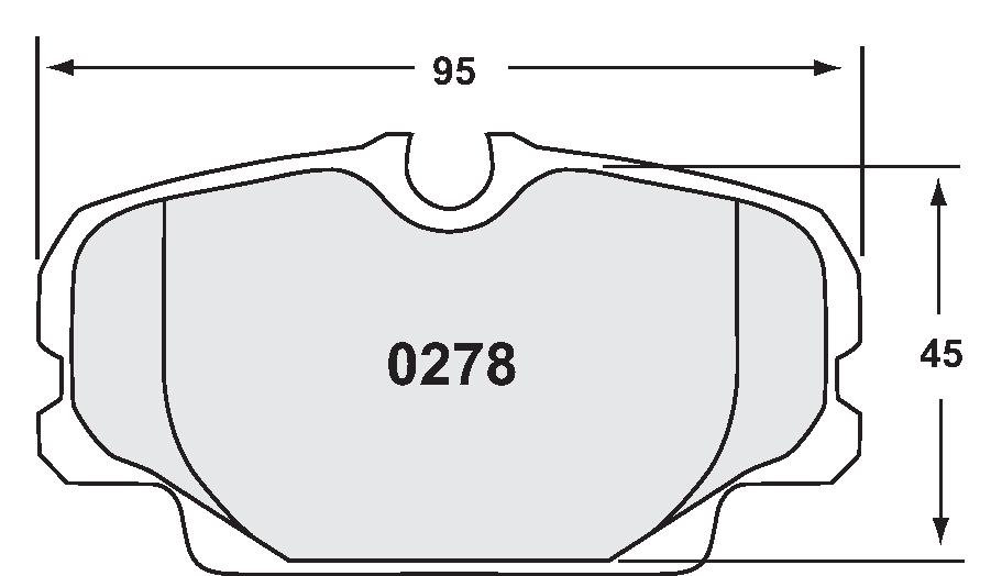 PFC 0278.08.17.44 гальмівні колодки передні RACE 08 CMPD 17mm для MERCEDES-Benz W201 190 1.8/2.0/2. Photo-1 