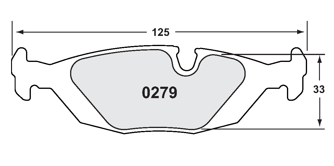 PFC 0279.08.16.44 Задні гальмівні колодки для BMW E30 / E28 / E24 / E23 (331 компаунд, 17 мм) Photo-0 
