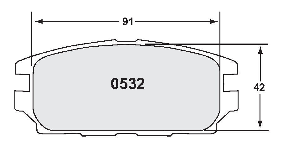 PFC 0532.01.16.44 Гальмівні колодки RACE 01 CMPD 16mm задні для MITSUBISHI Evo 4,6,8,9 Photo-1 