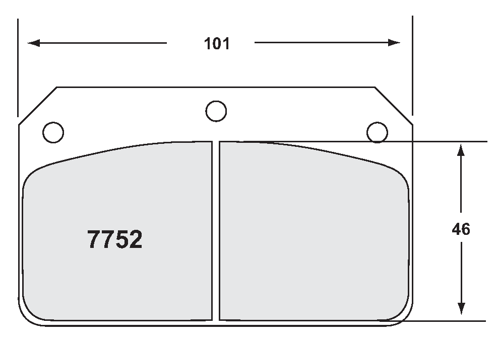 PFC 7752.01.12.44 Гальмівні колодки RACE 01 CMPD 12mm для Wilwood 4-piston Photo-1 