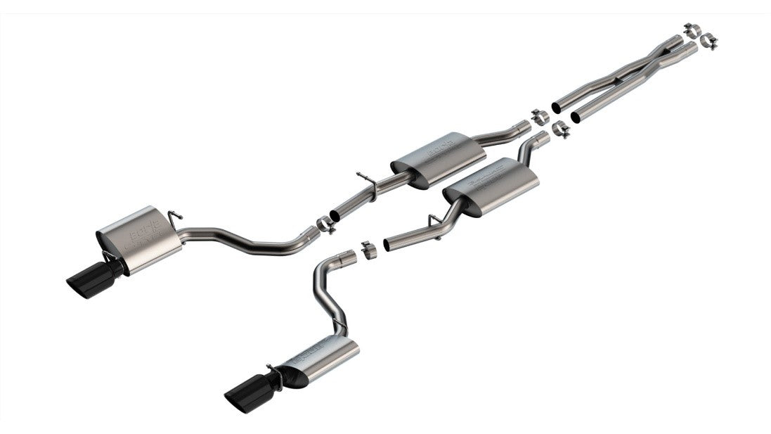 BORLA 140917BC Вихлопна система Cat-Back S-Type Black Chrome для Dodge Charger R/T 2019-2022 Photo-0 