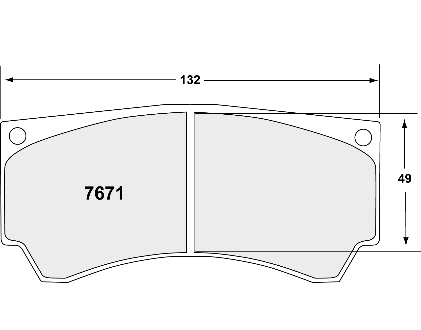 PFC 7671.11.15.44 Гальмівні колодки RACE 11 CMPD 15mm задні для MITSUBISHI Evo 5-9 Alcon Photo-1 