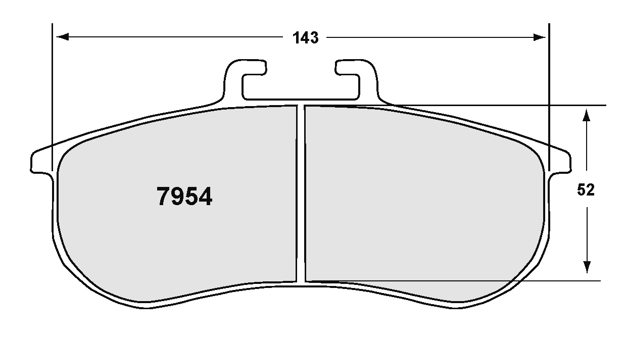 PFC 7954.08.28.44 Гальмівні колодки RACE 08 CMPD 28 мм (для супорта PFC ZR54) для BMW M3 (E92) 2007-2013 Photo-1 