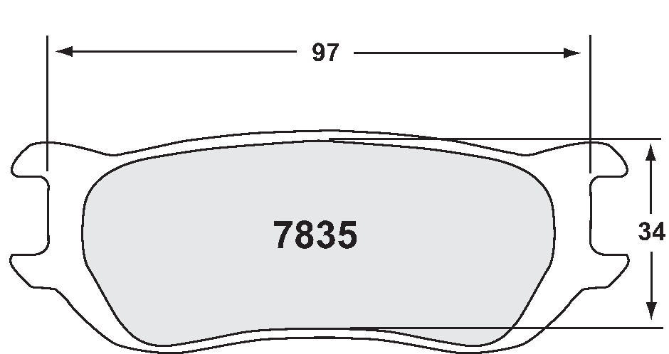 PFC 7835.13.18.44 Гальмівні колодки RACE 13 CMPD 18mm для ZR24 & ZR43 s (34mm radial depth) Photo-1 