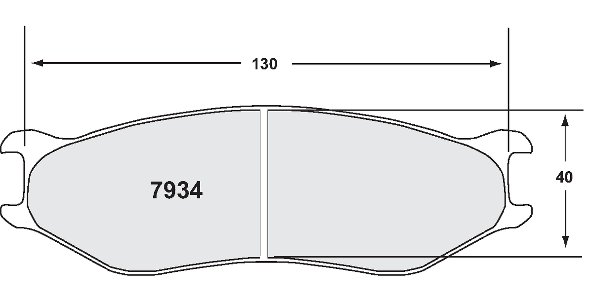 PFC 7934.10 Гальмівні колодки Z-RATED для zr34, ZR41 & ZR94 calipers (40mm radial depth) Photo-0 