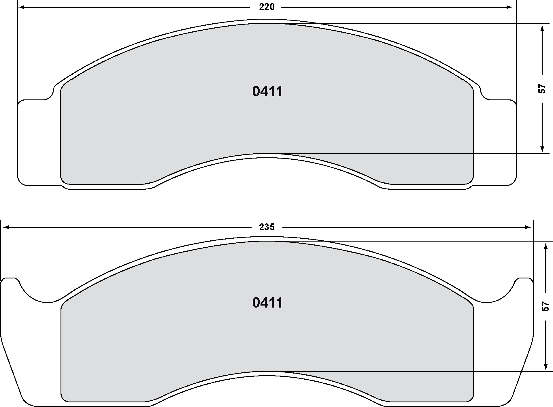 PFC 0411.22 Гальмівні колодки Z-RATED CARBON METALLIC для D E450 SD (96-07) Photo-0 