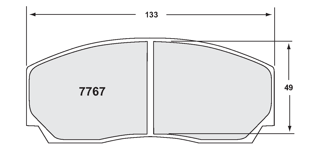 PFC 7767.11.17.44 Гальмівні колодки передні 11 CMPD 17mm для D2 / K-sport 6-piston Photo-1 