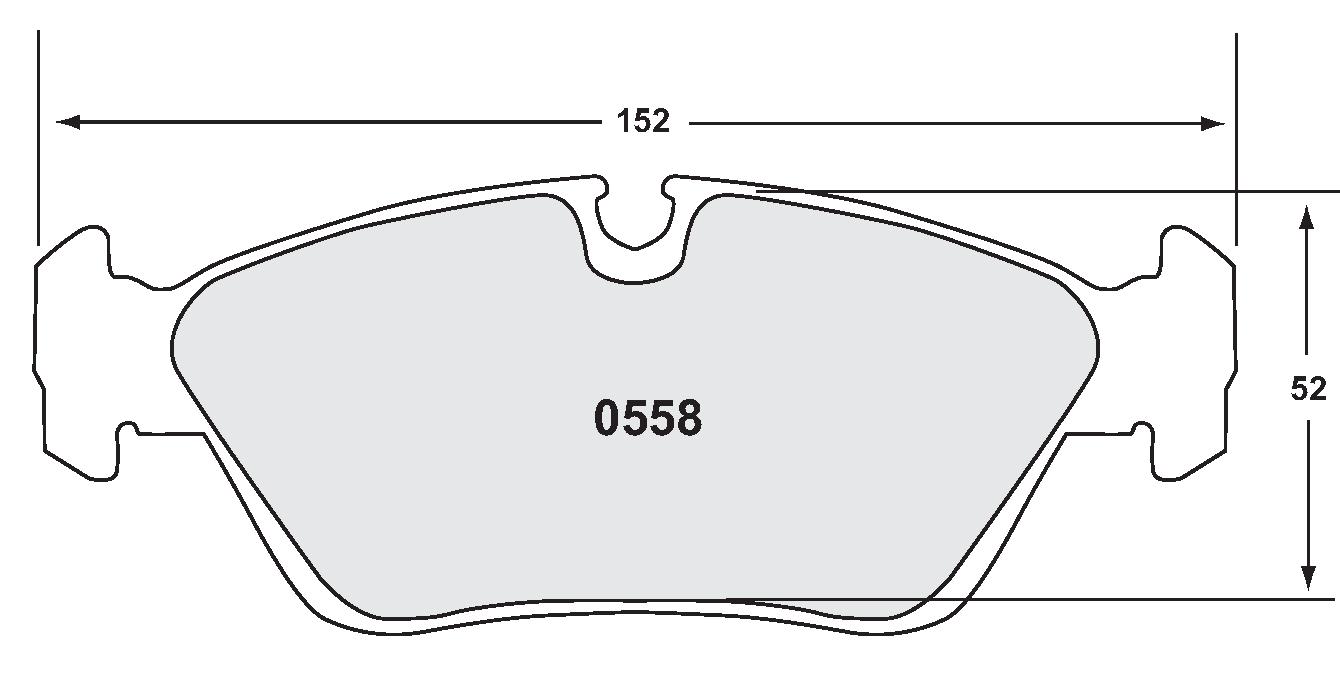 PFC 0558.11.18.44 гальмівні колодки передні RACE 11 CMPD 18mm для BMW 1 Series 2008-E87 / Z4 E85/E86 Photo-1 