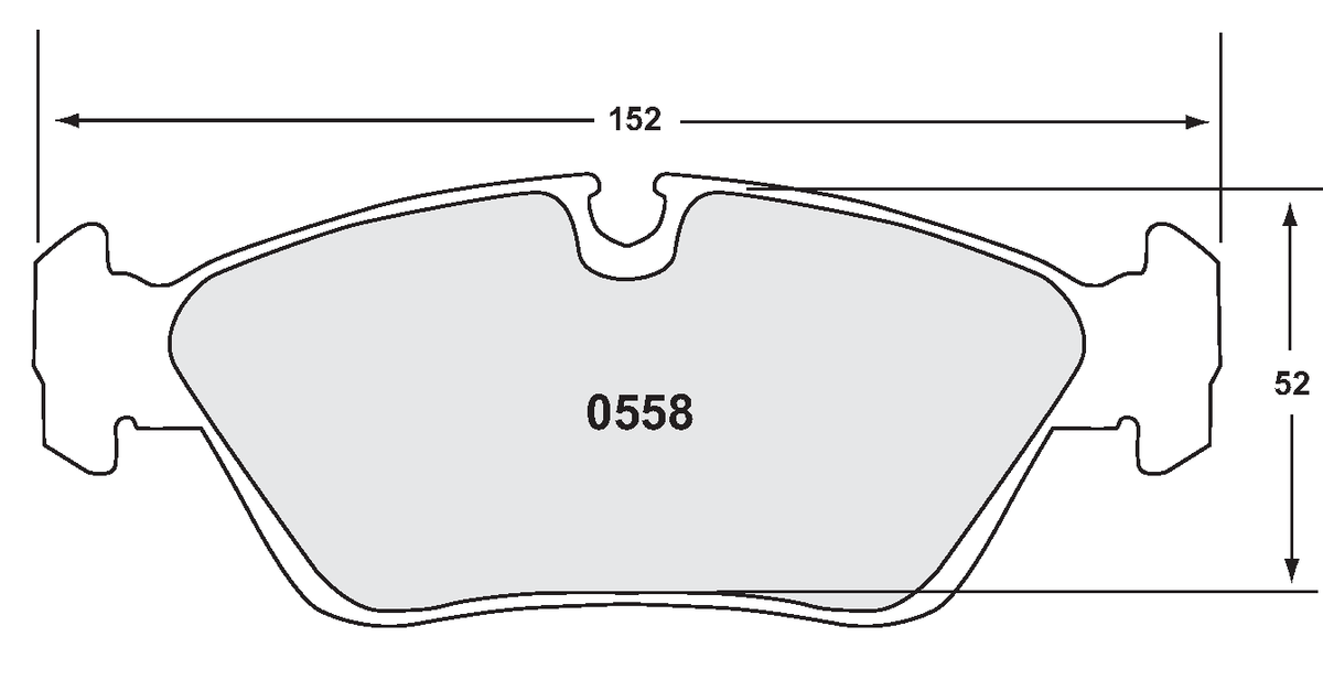 PFC 0558.11.18.44 гальмівні колодки передні RACE 11 CMPD 18mm для BMW 1 Series 2008-E87 / Z4 E85/E86 Photo-0 