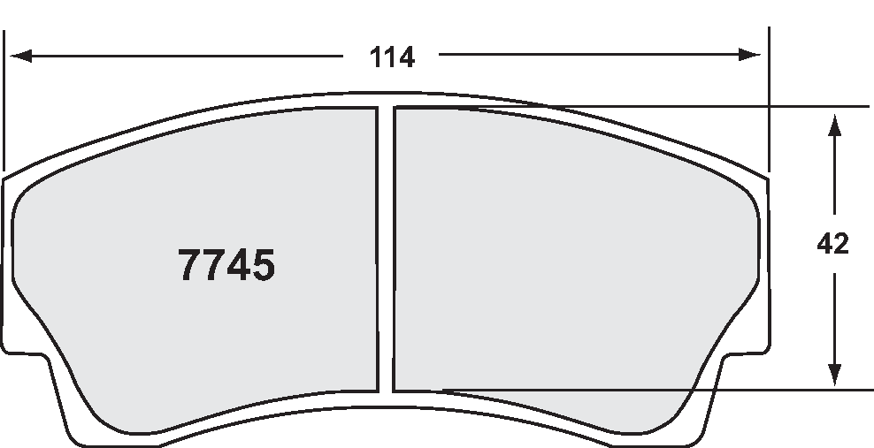 PFC 7745.13.16.44 гальмівні колодки задні RACE 01 CMPD 16mm для D2 / K-Sport 4-piston & 6-piston Photo-1 