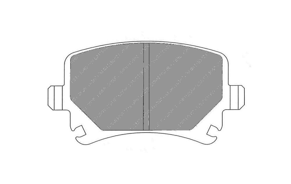 FERODO FCP1636H DS2500 Гальмівні колодки задні для VW Golf R32, Golf 5 GTI, Golf 6 GTI (310mm диск) Photo-1 