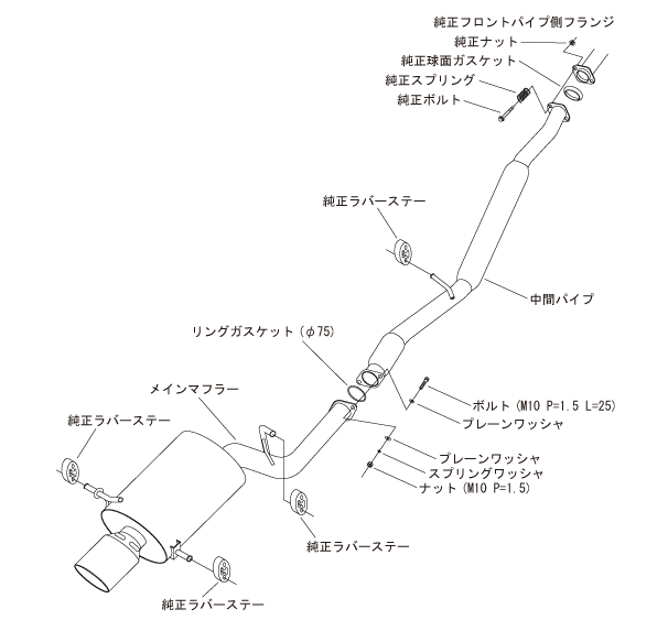 HKS 31029-AF002 Вихлопна система Super Turbo Muffler для SUBARU IMPREZA GDA/GDB Photo-4 