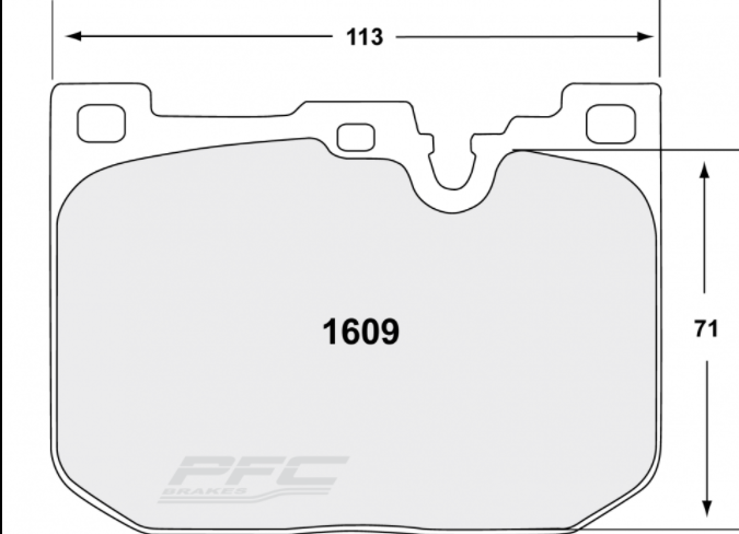 PFC 1609.10 1609 Гальмівні колодки передні Z-RATED для BMW M2 (F87) / M3 (F80) / M4 (F82/F83) 2014-2020 Photo-1 