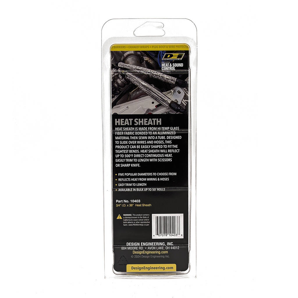 DEI 010403 Термозащита проводів Heat Sheath ™ 3/4 "x 3ft AluMINIzed Sleeving-sewn edge Photo-2 