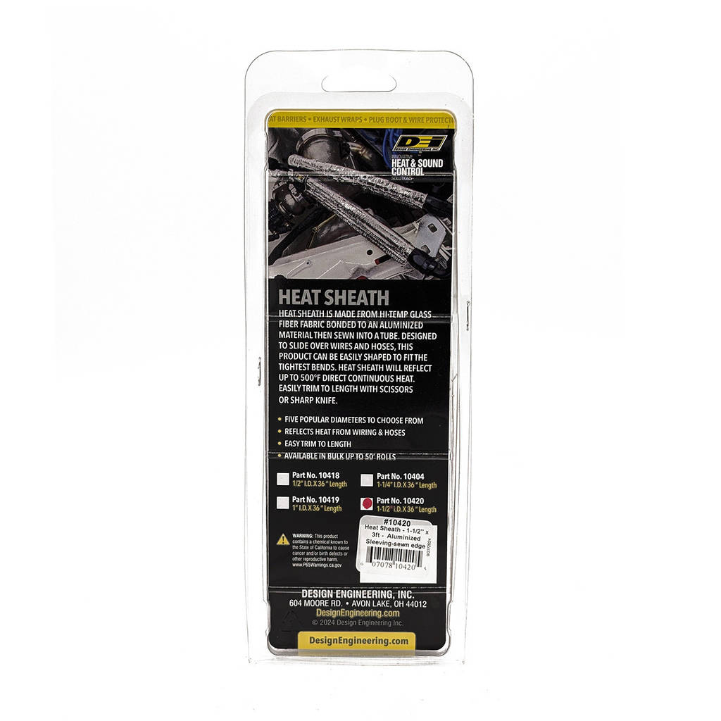 DEI 010420 Термозащита проводів Heat Sheath 1-1/2 "ID x 3ft AluMINIzed Sleeving-sew Photo-2 