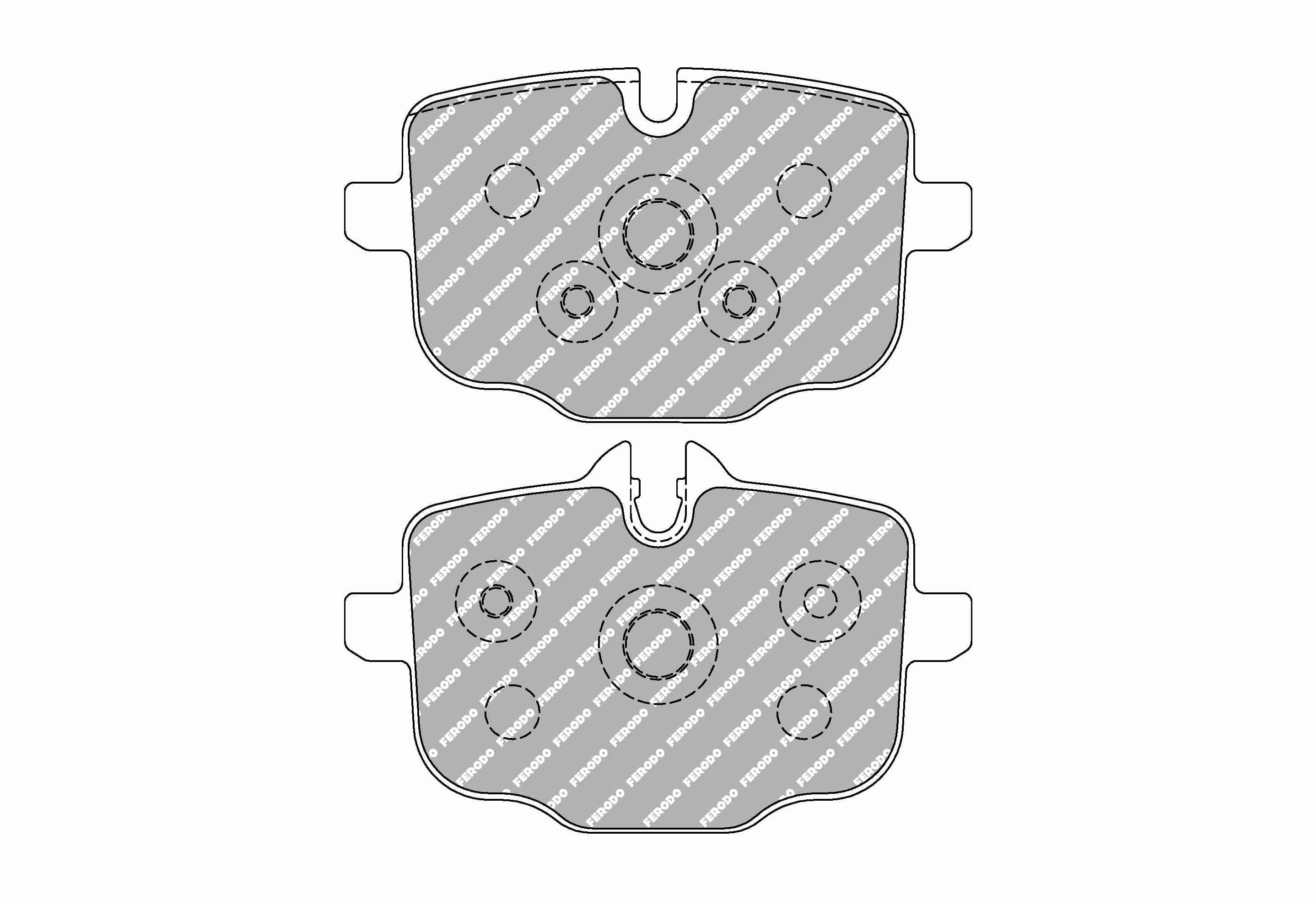 FERODO FCP4381H Задні гальмівні колодки DS2500 для BMW M3 (G80) / M4 (G82) / M5 (F10) Photo-0 