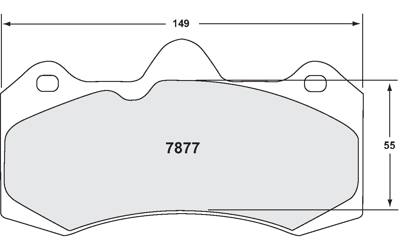 PFC 7877.10 Гальмівні колодки Z-RATED 16.7 mm thick suits AP 6 pot kits CP7040 calip Photo-1 