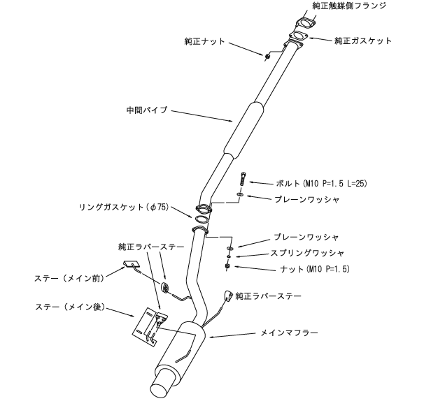 HKS 31019-AM007 Вихлопна система Silent HiPower для MITSUBISHI EVO 7/8 Photo-3 