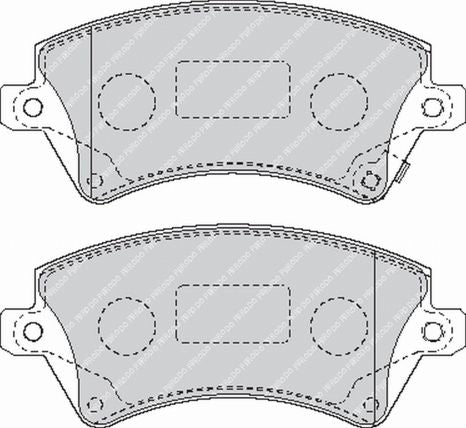 FERODO FCP1573H Передні гальмівні колодки DS2500 для TOYOTA Corolla 2002-2006 Photo-0 