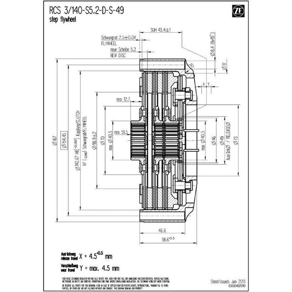 SACHS PERFORMANCE 003072000166 Корпус зчеплення RCS 140 Photo-3 