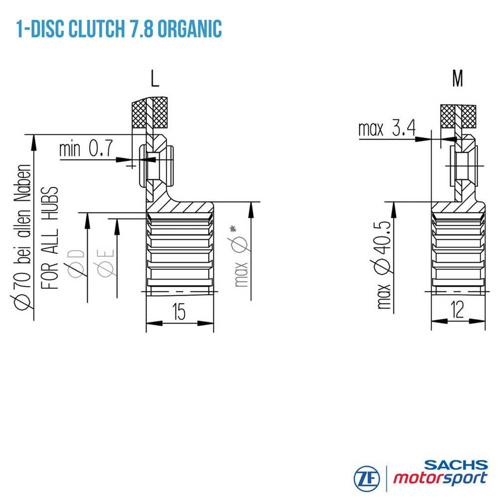 SACHS PERFORMANCE 881864002036 Диск зчеплення RCS 180-O7.8 Photo-2 