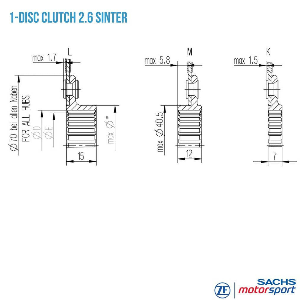 SACHS PERFORMANCE 881864001375 Диск зчеплення RCS 184-S2.6 Photo-2 