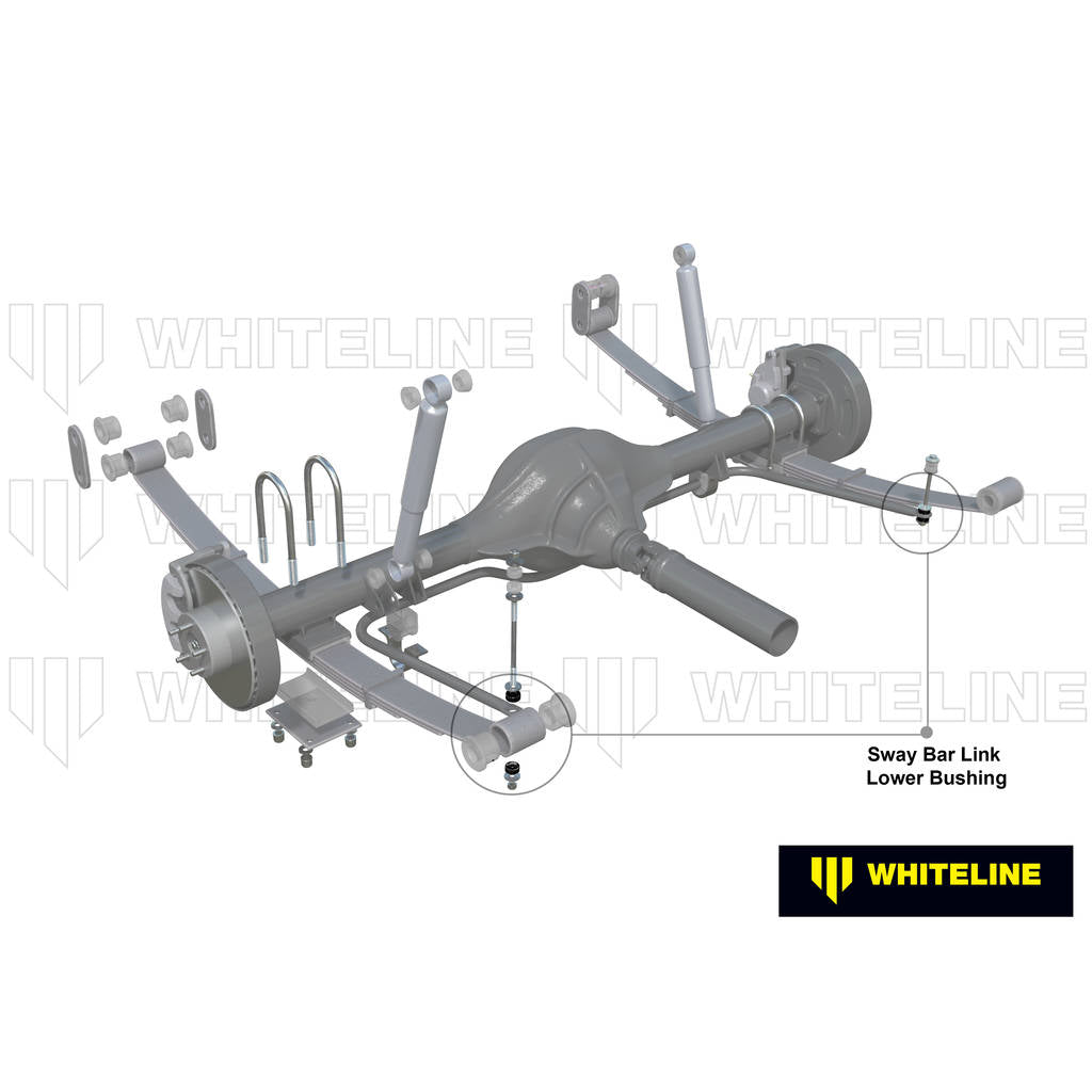 WHITELINE W23453 Комплект нижньої втулки стійки стабілізатора поперечної стійкості для Jeep Cherokee XJ Photo-1 