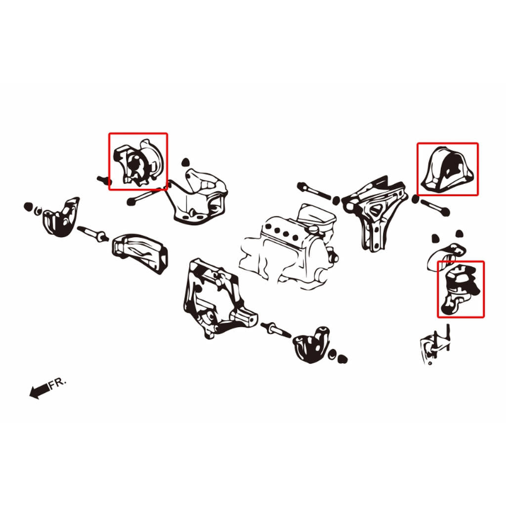 HARDRACE 5827-A Подушка двигуна HONDA CIVIC 97-00 Photo-1 