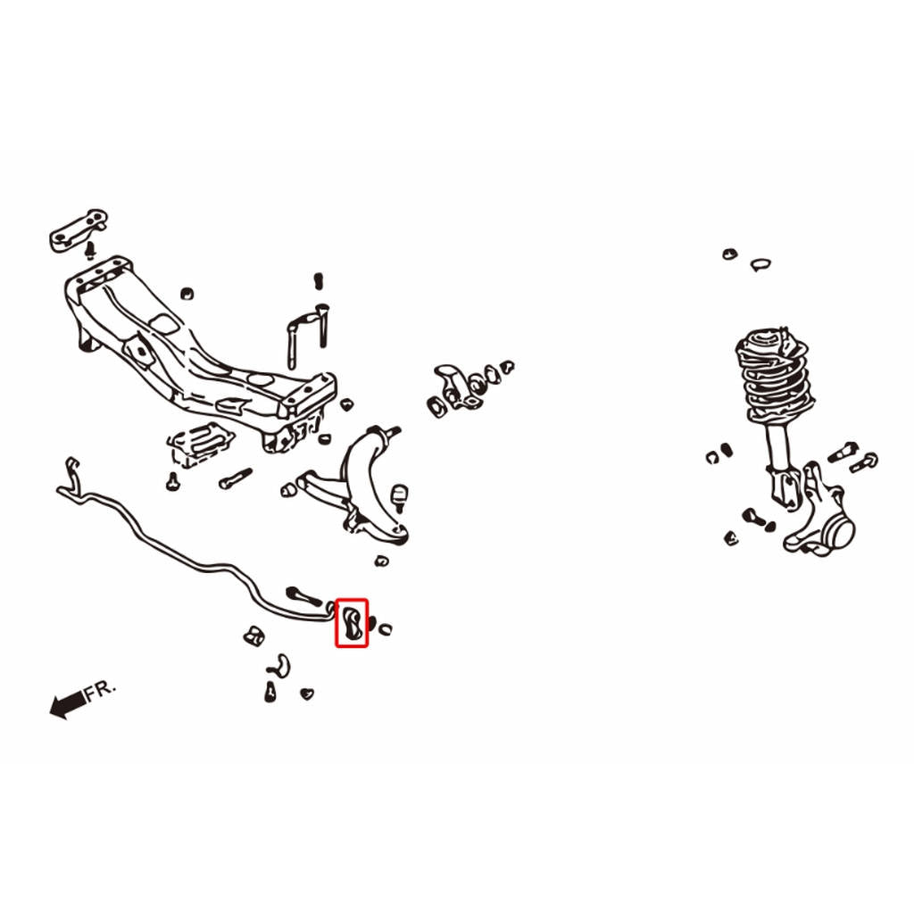 HARDRACE 6141 Тяга стабілізатора для SUBARU IMPREZA Photo-1 