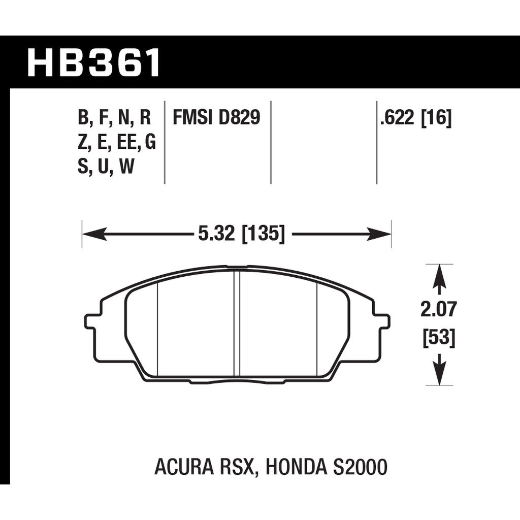 HAWK HB361N.622 Гальмівні колодки HP Plus Photo-2 