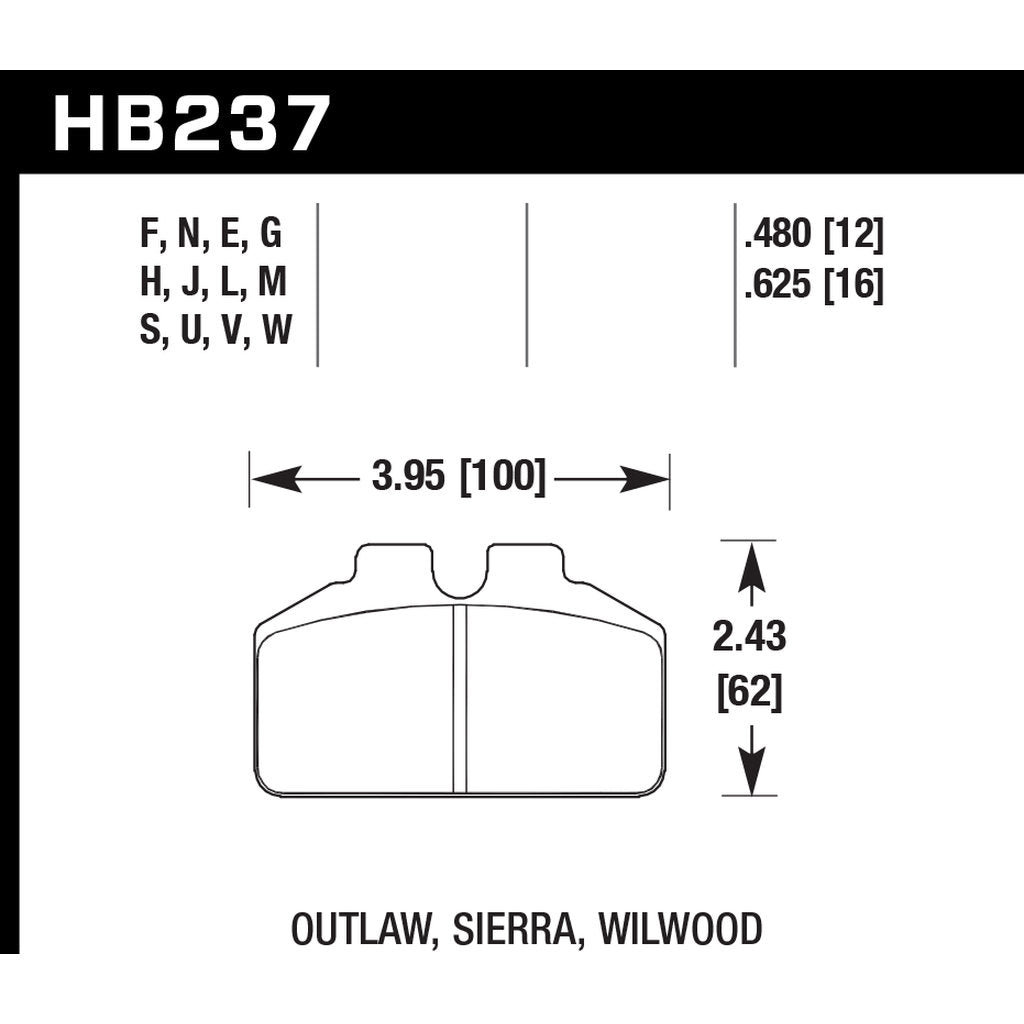 HAWK HB237F.480 Гальмівні колодки HPS Photo-2 