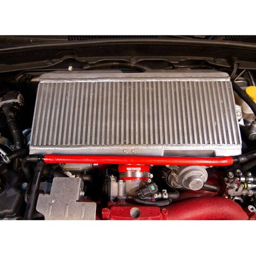 MISHIMOTO MMTMIC-STI-08BKBK Комплект інтеркулера верхня опора Performance для SUBARU WRX STI, чорний охолоджувач, чорний Photo-7 