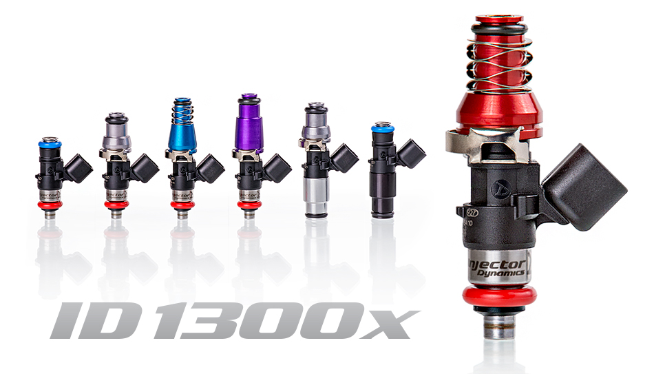 INJECTOR DYNAMICS 1300.60.14.14 B. 4 до-т форсунок ID1300x для VAG 1.8/2.0 turbo. 14mm (фіолетовий) адаптер Photo-0 