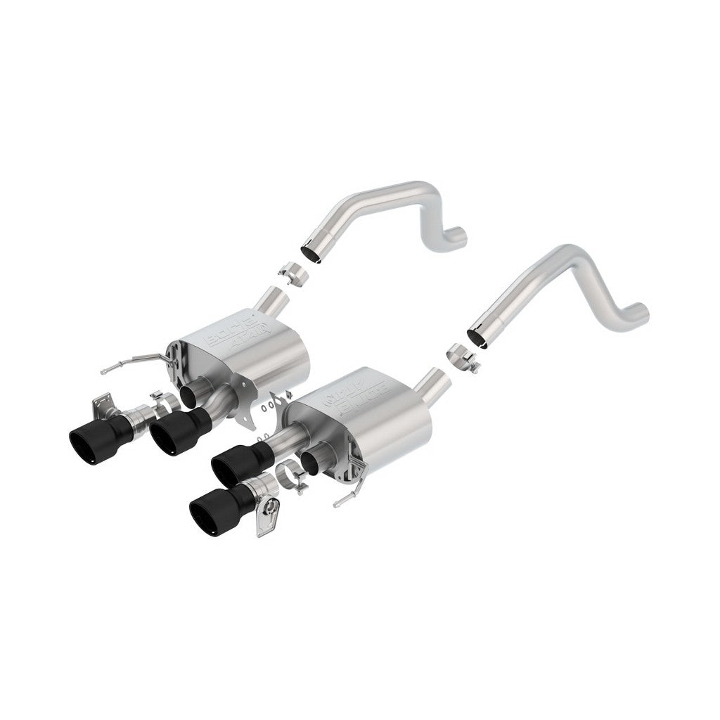 BORLA 11903CB Вихлопна система Axle-Back ATAK для CORVETTE C7 ZO6 15-18 6.2L V8 2.75 "Black Photo-0 