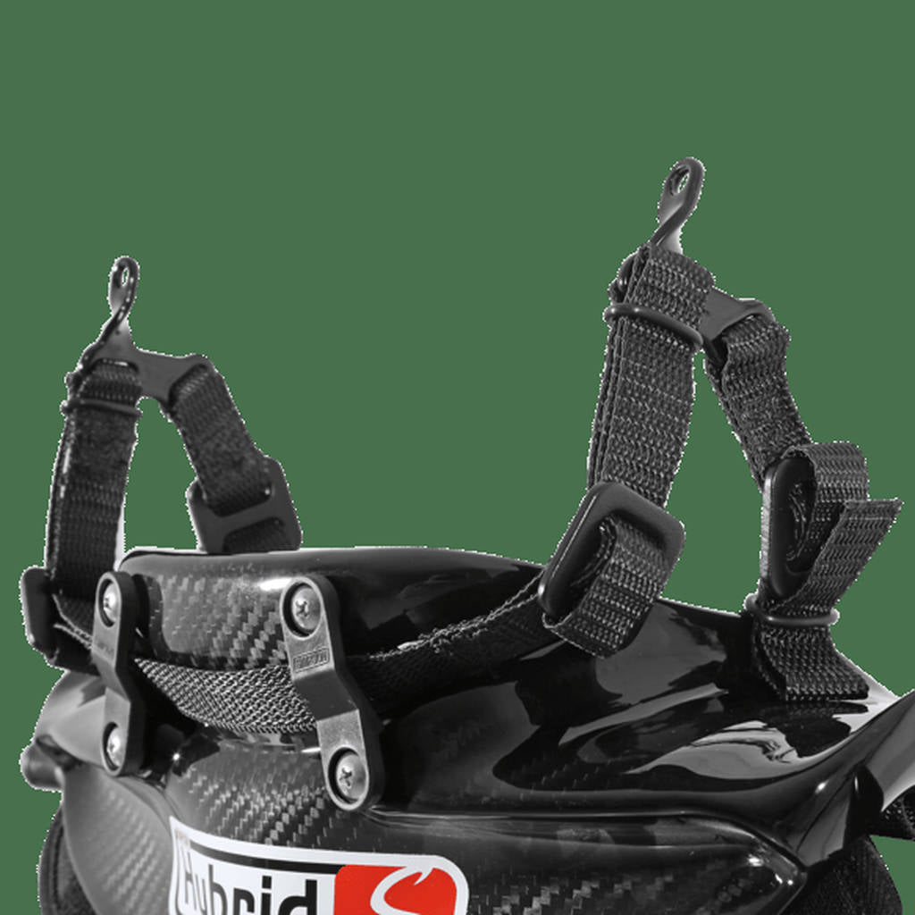 SIMPSON HYS.XLG.11.M61 Система захисту шиї (FIA) HYBRID S, M61 (кліпси у комплекті), карбон, розмір XL Photo-2 