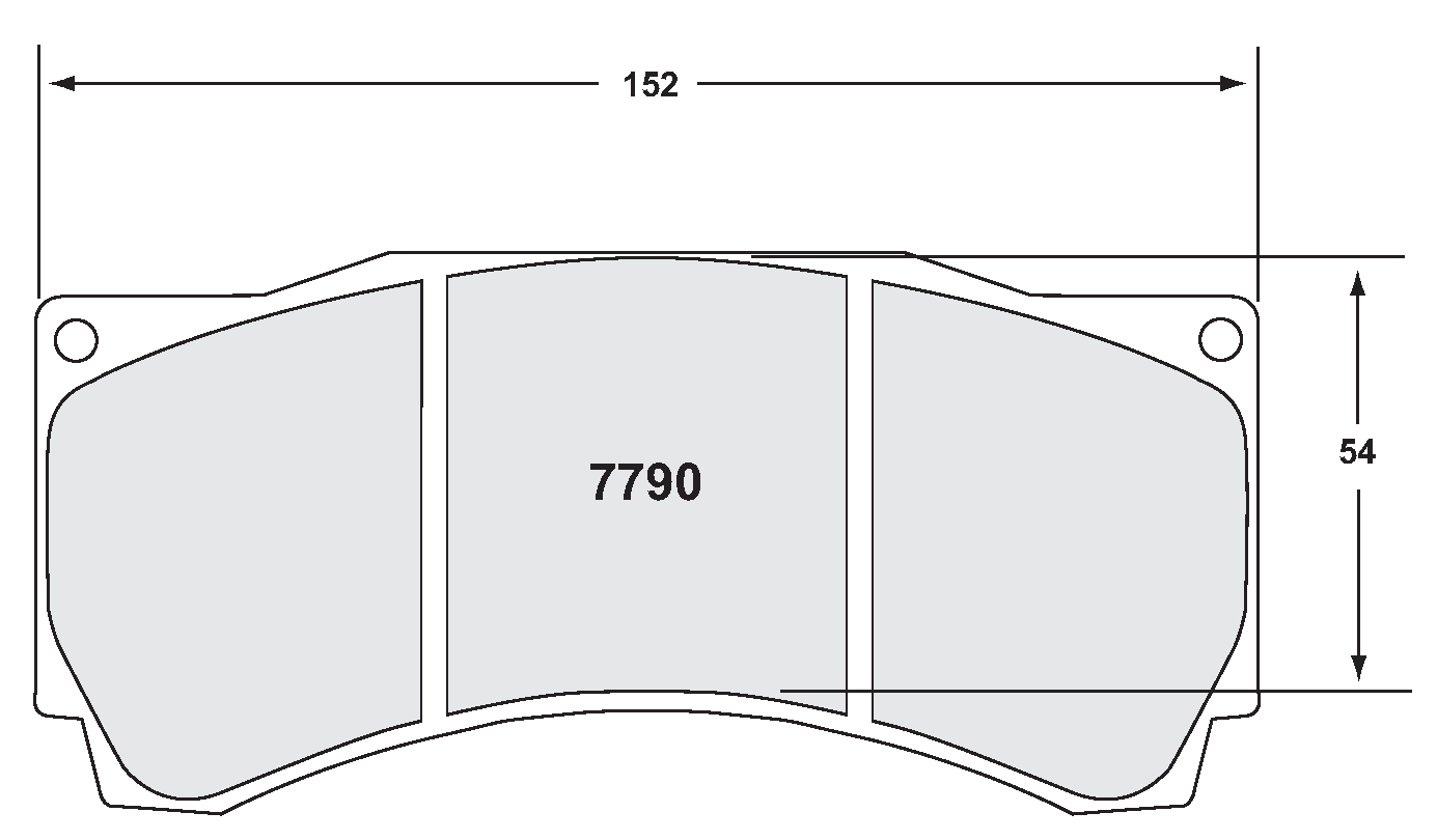 PFC 7790.01.18.44 Гальмівні колодки передні RACE 01 CMPD 18mm для BMW M3 GT4 (AP Racing CP9660) Photo-1 