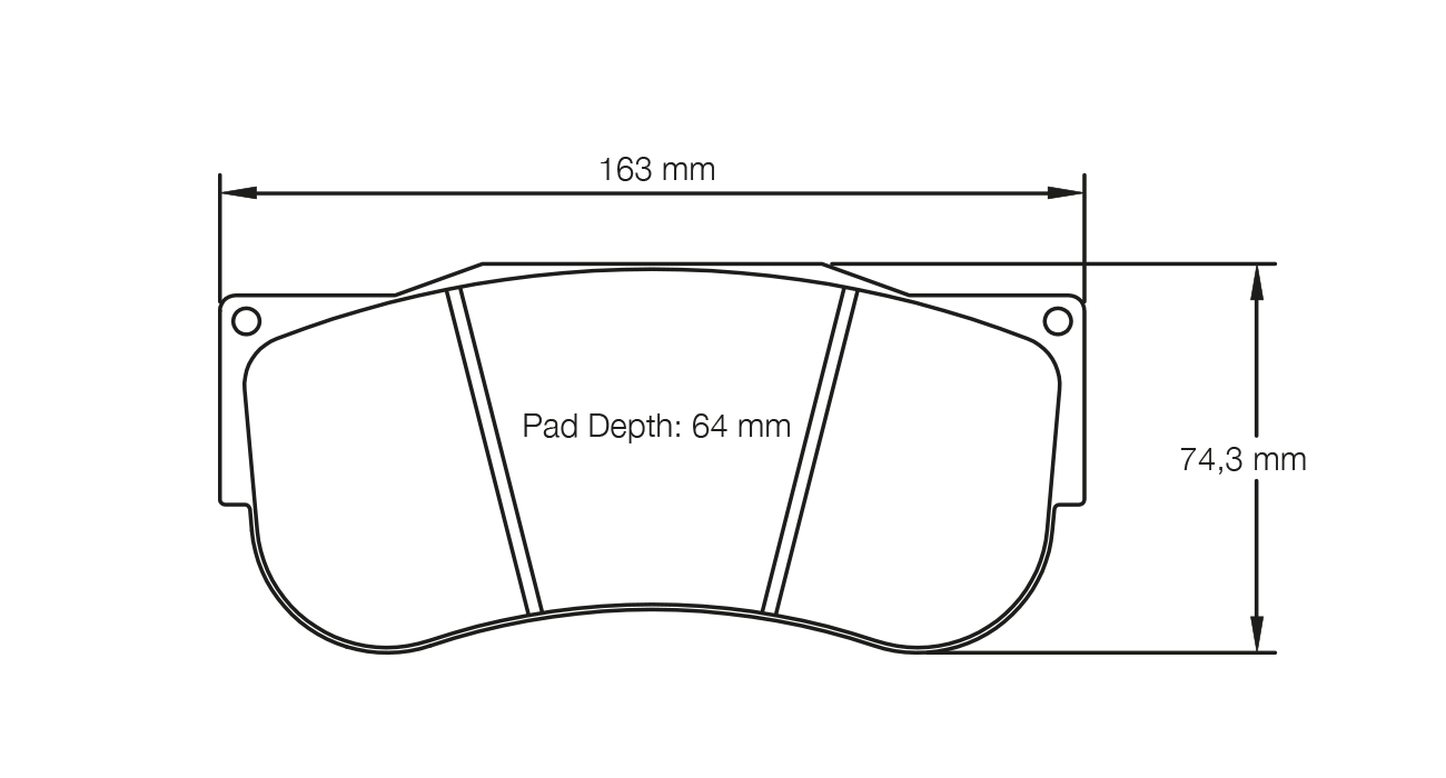 PAGID 2560-RST1 Передні гальмівні колодки RST1 NISSAN GT-R NISMO GT3 [гоночний автомобіль] / AP Racing CP6210 D64/CP6269 Photo-0 