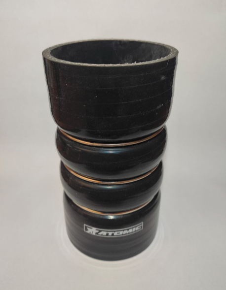 ATOMIC hhs76 BLACK Патрубок горбовий зі сталевими кільцями 3 дюйма (76 мм) Photo-0 