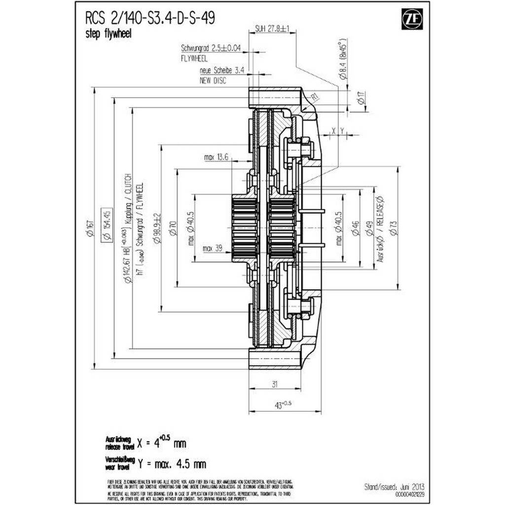 SACHS PERFORMANCE 003072000293 Корпус зчеплення RCS 140 Photo-1 