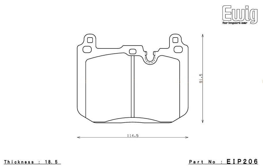 ENDLESS EIP206ME20 Гальмівні колодки передні для BMW F20, F30 (M-Perf.), F80M3, F82 M4 (чавун) Photo-0 