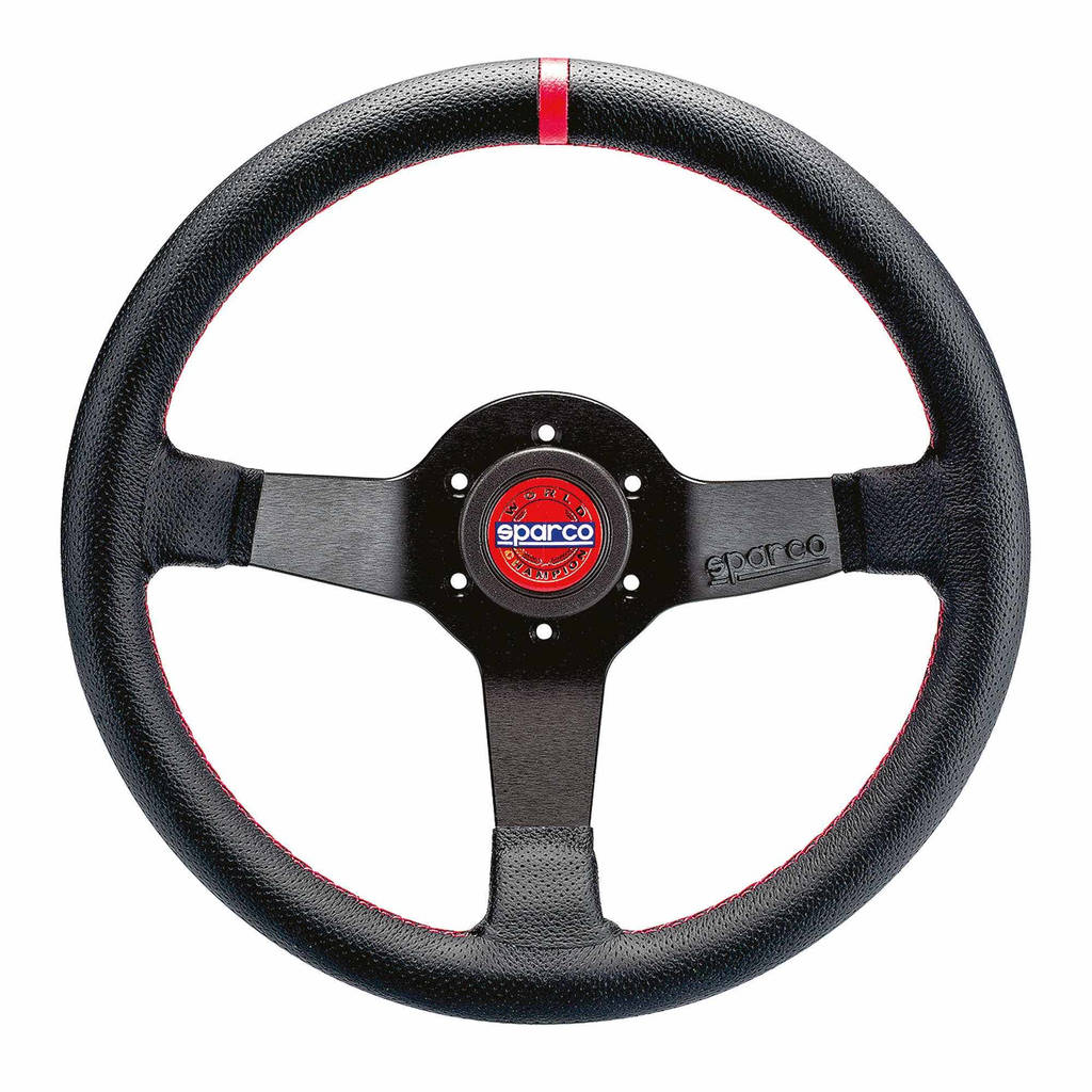 SPARCO 015R330CHAMPION Кермо CHAMPION, шкіра, хват 37/29 мм, діаметр 330 мм, виліт 65 мм, чорний Photo-1 