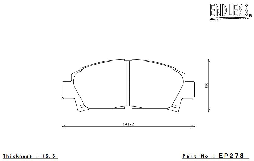 ENDLESS EP278MA45B Гальмівні колодки передні для TOYOTA MR2 Turbo (92-95) Photo-1 