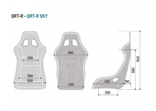 SPARCO 008012RNRSKY Крісло/сидіння для автоспорту QRT-R, FIA 8855-1999, вініл, чорний Photo-6 