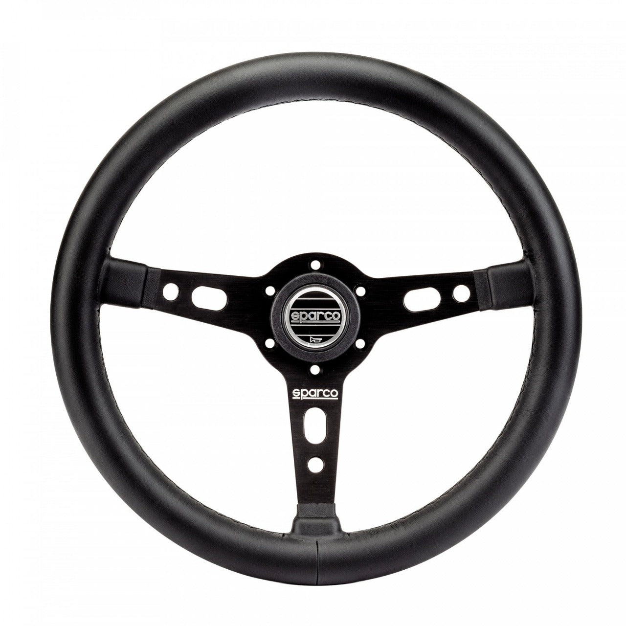 SPARCO 015TARGA350PLNR Руль TARGA 350, шкіра, хват 37/29 мм, діаметр 350 мм, виліт 65 мм, чорний Photo-1 