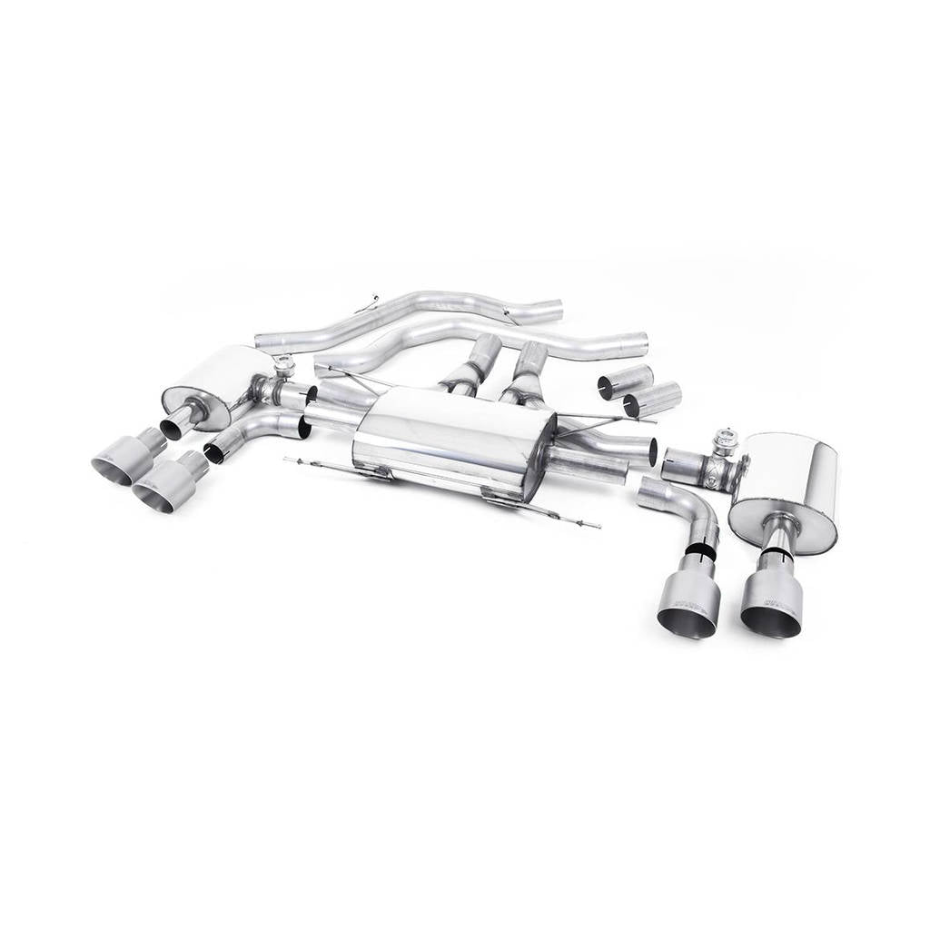 MILLTEK SSXAR14 Front Pipe-back Quad 100mm GT100 ECA для ALFA ROMEO ROMEO Giulia Quadrifoglio 2.9 V6 Bi-Tu Photo-0 