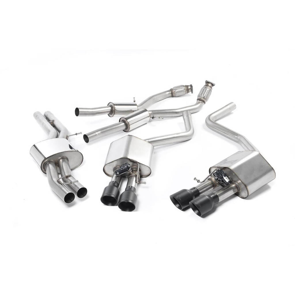 MILLTEK SSXAU464 Кат-Бек Quad 100mm GT100 для AUDI S8 4.0 TFSI quattro Tiptronic Photo-0 